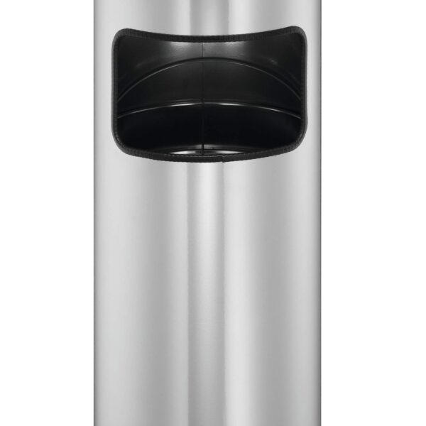 Durable Round Ashtray Bin 17L Silver