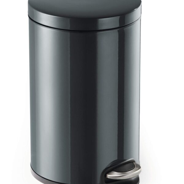 Durable Pedal Bin Round 12L Charcoal