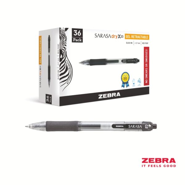 SARASA Gel Retr Rball 0.7mm Pen Bk Pk36