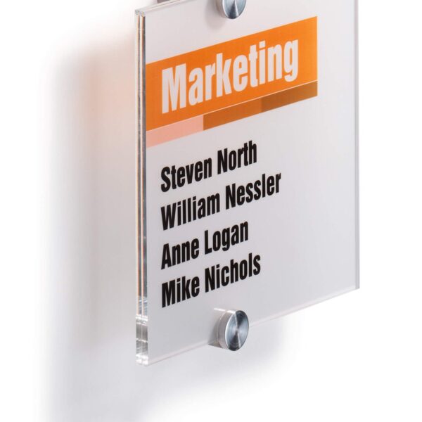 Durable CRYSTAL Door Sign 148x148mm