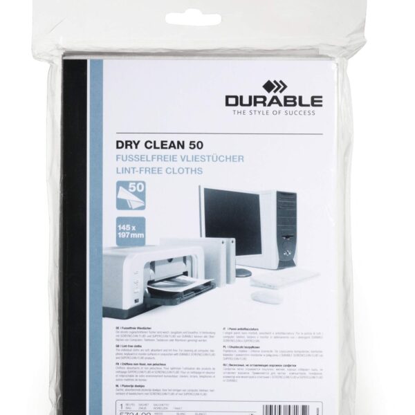 Durable Dry Clean Wipes 50 Sachets