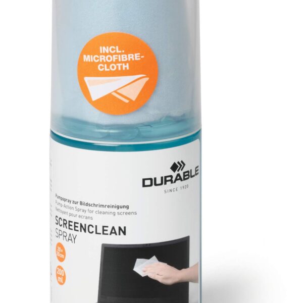 Durable SCREENCLEAN Spray and Cloth
