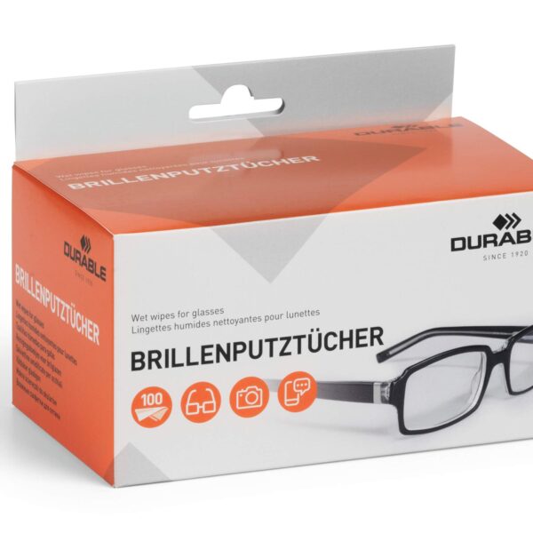 Durable Glasses Wipes 100 Sachets