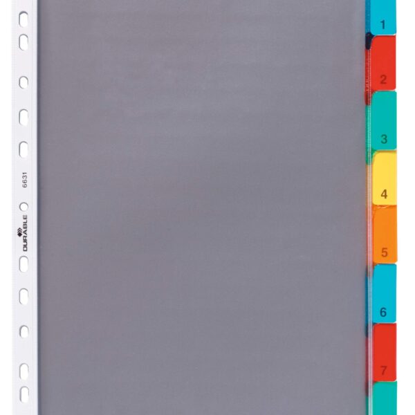 Durable 8 Part Numbered Index Divider