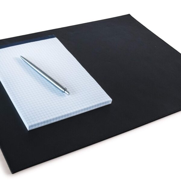 Durable Leather Desk Mat 42x30cm Black