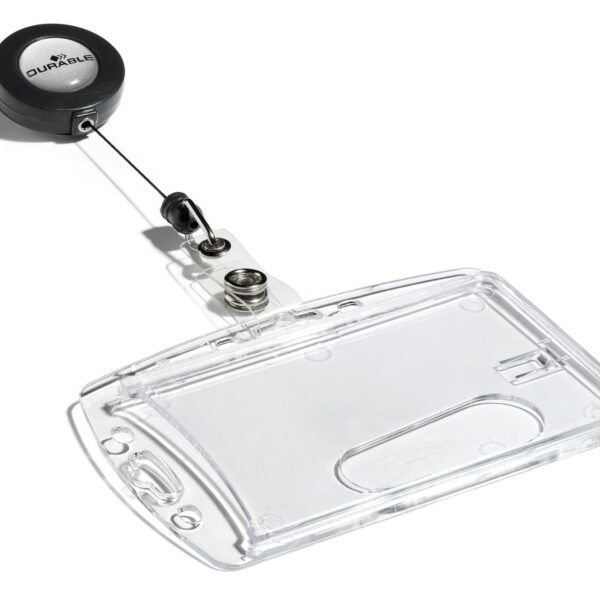 Durable Badge Reel ID Holder Clear