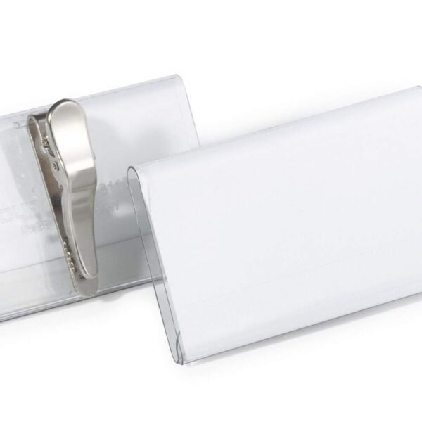 Durable Crocodile Clip Badge 40x75mm