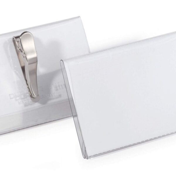 Durable Crocodile Clip Badge 55x90mm