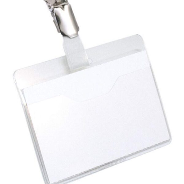 Durable Visitor Clip Name Badge 60x90mm