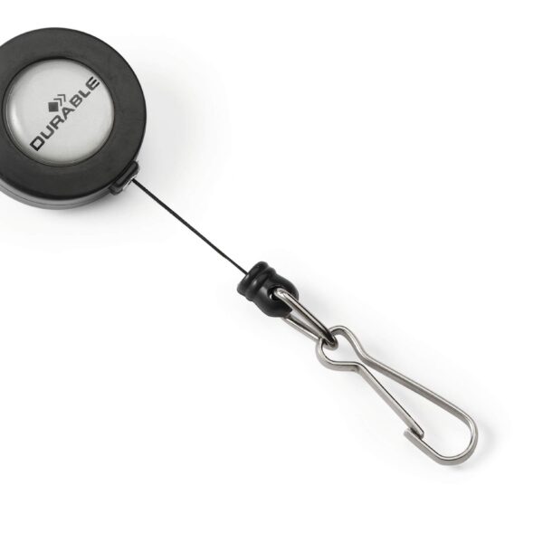 Durable Snap Hook Badge Reel Charcoal