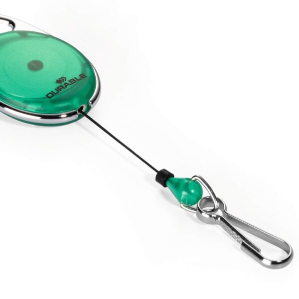 Durable STYLE Snap Hook Badge Reel Green