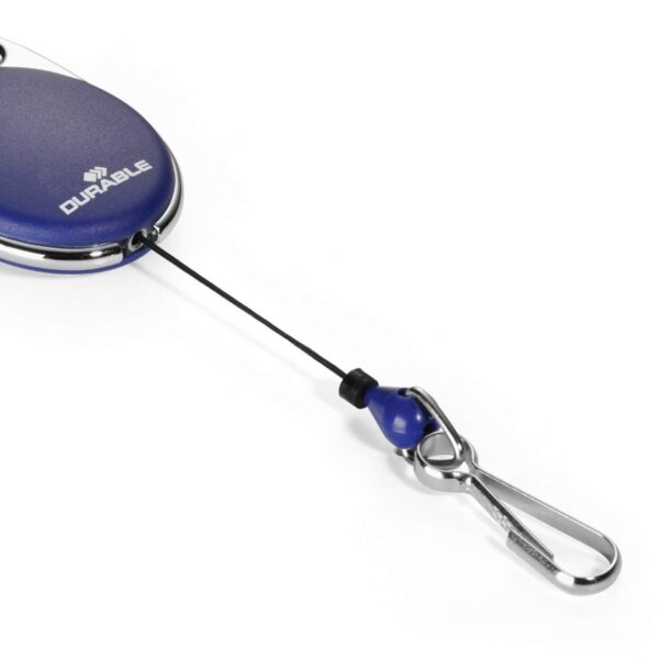 Durable STYLE Snap Hook Badge Reel Blue