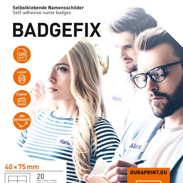 Durable BADGEFIX Self-Adhesive 40x75mm