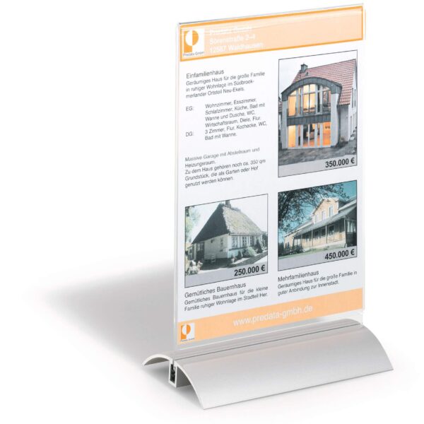 Durable Table Display PRESENTER A5 Clear