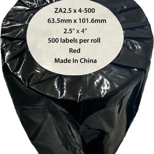 Comp Zebra 63.5x101.6 Red Label Roll-500