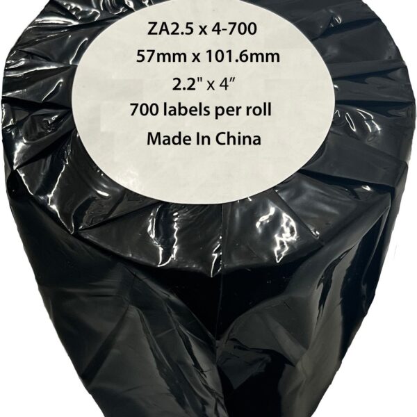 Comp Zebra 57x101.6 White Label Roll-500