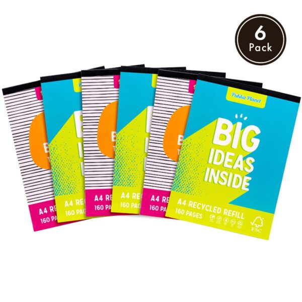 Pukka Planet A4 Assorted Refills (Pk 6)