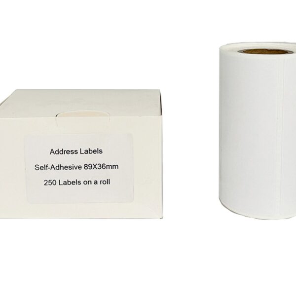 Comp Add Label Roll Self Adh 89x36mm Wh