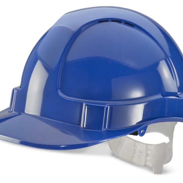 ECONOMY VENTED S/HELMET BLUE PLASTIC HAR