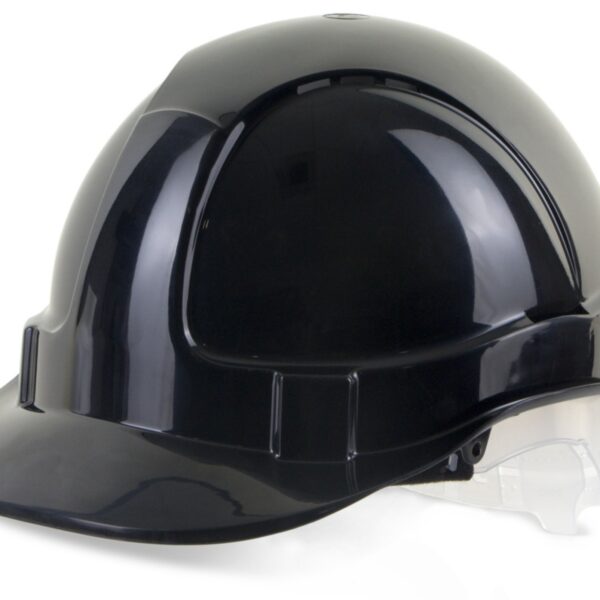 ECONOMY VENTED S/HELMET BLACK PLASTIC HA