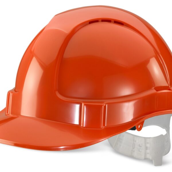 ECONOMY VENTED S/HELMET ORANGE PLASTIC H