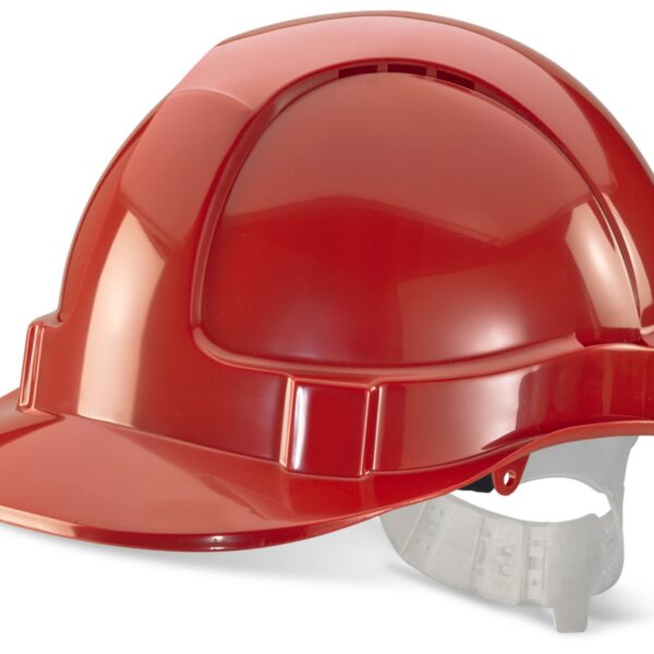 ECONOMY VENTED S/HELMET RED PLASTIC HARN