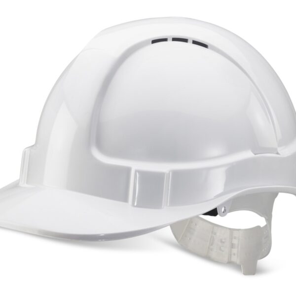 ECONOMY VENTED S/HELMET WHITE PLASTIC HA