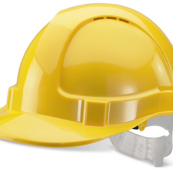 ECONOMY VENTED S/HELMET YELLOW PLASTIC H