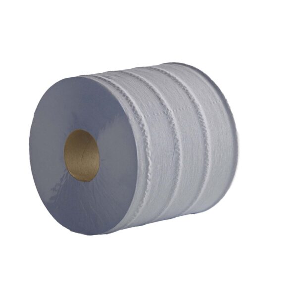 2 Ply Blue Flat Sheet Centrefeed 150m