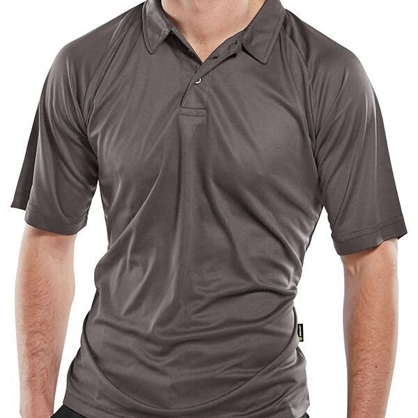 B-COOL WICKING POLO SHIRT GREY 3XL