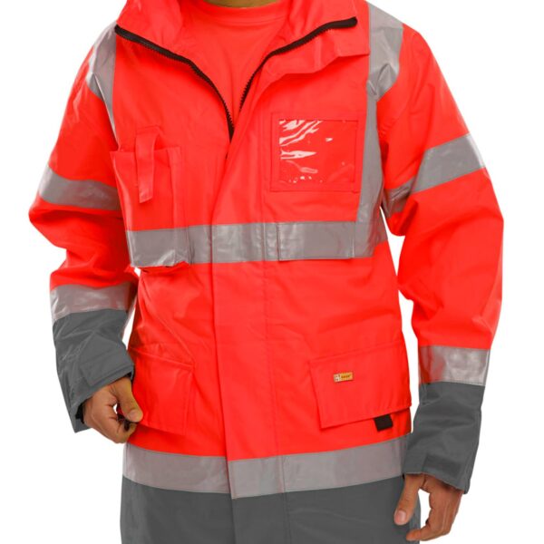 BD109 RE/GY TRAFFIC JACKET 4XL