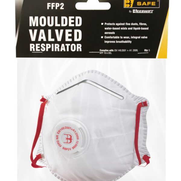 FFP2V MOULDED VALVED RESPIRATOR PACK 5