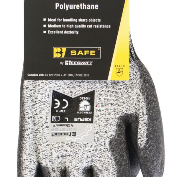 KUTSTOP POLYURETHANE BLACK GLOVE XL 10
