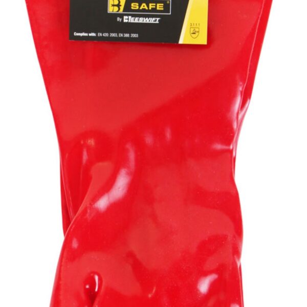 PVC GAUNTLET RED 16”