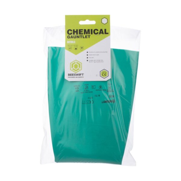 18” NITRILE GAUNTLET GREEN LGE