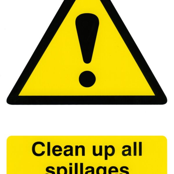 CLEAN UP ALL SPILLAGES 200MM X 300MM
