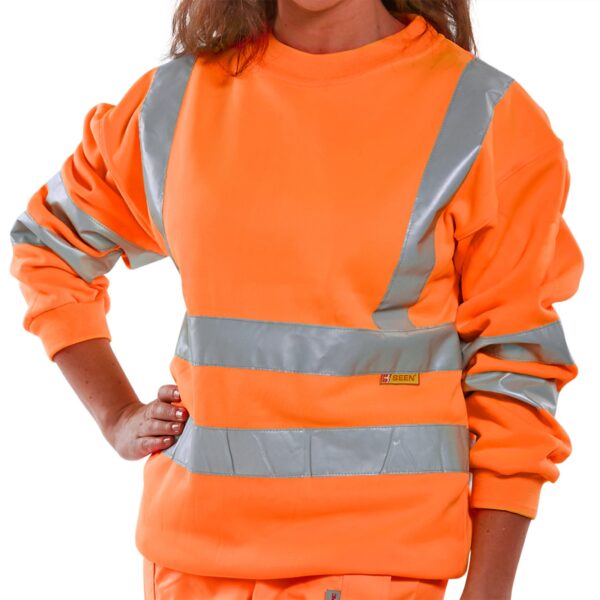 SWEATSHIRT ORANGE HI VIZ XXL
