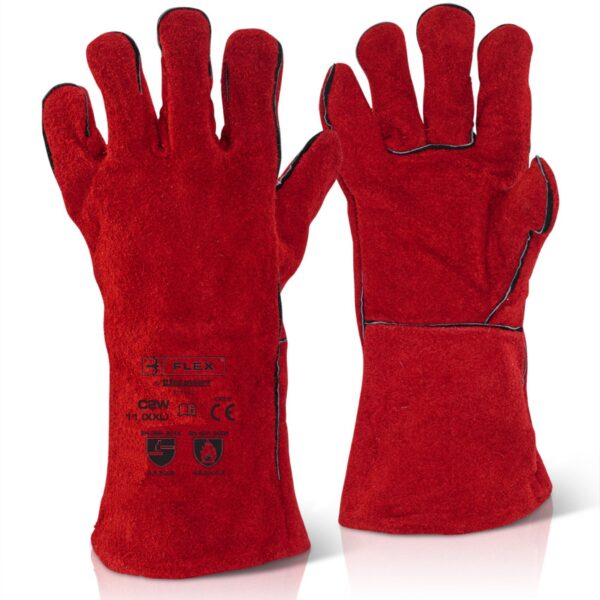 RED WELDERS GAUNTLET 14”