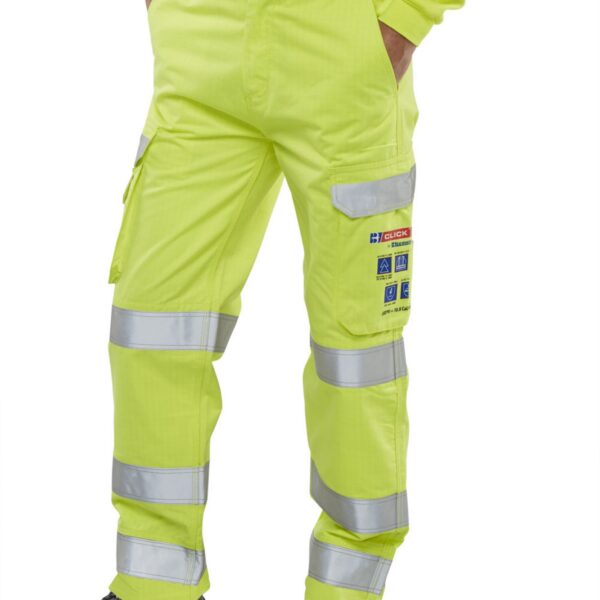 HIVIS YELLOW TROUSERS 44T