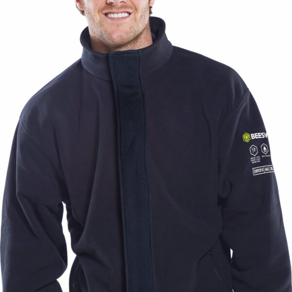 ARC COMPLIANT FLEECE JACKET NAVY SML