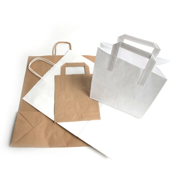 White Paper Carrier Bags 500x140x540mm