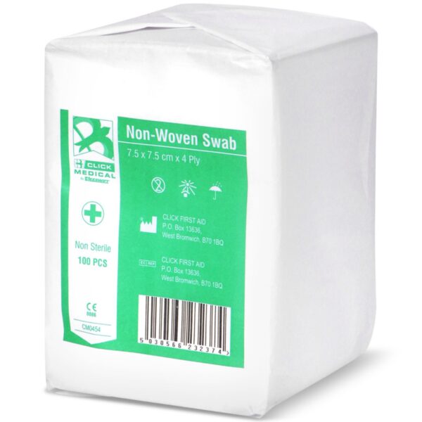 CLICK MEDICAL GAUZE SWABS 7.5 X 7.5CM NO