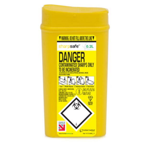 SHARP SAFE SHARPS BIN 0.2LTR