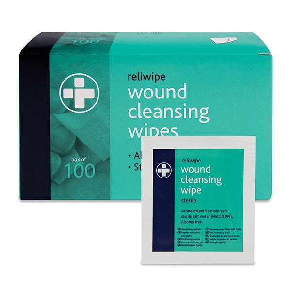 RELIWIPE MOIST SALINE CLEANSING WIPES ST
