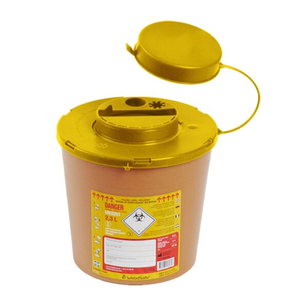 WOODSAFE SHARPS BIN 2 LTR