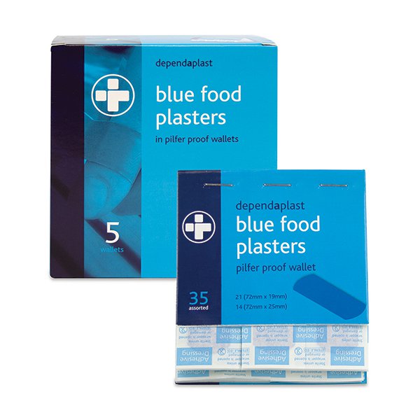 DEPENDAPLAST BLUE DETECTABLE PILFER PROO