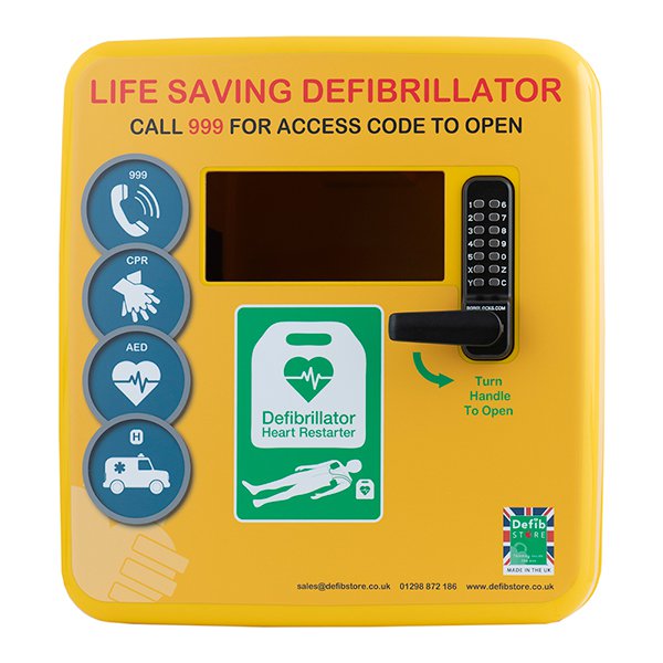 DEFIBRILLATOR POLYCARBONATE CABINET C/W