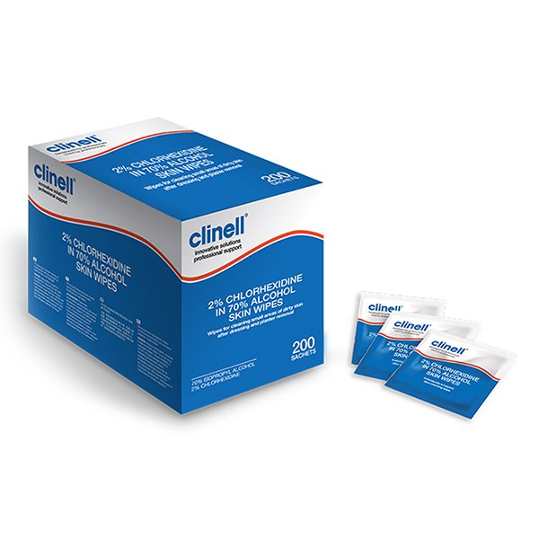 SKIN PREP WIPE - ALCOHOL 70% CHLORHEXIDI