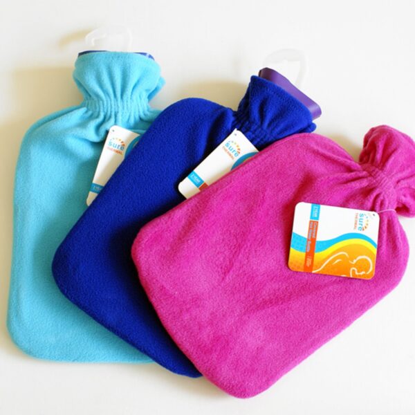 HOT WATER BOTTLE WITH FLEECE COVER