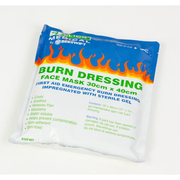 Click Med Emerg Face Mask Burn Dressing